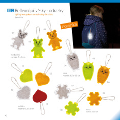 Reflexní přívěsek - odrazka  - srdíčko bílé Reflexní přívěsek - odrazka  - srdíčko bílé